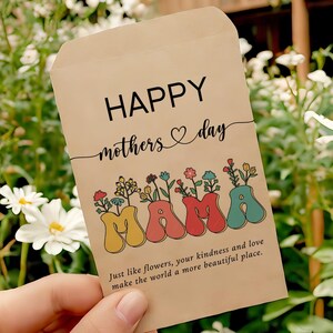 Personalized Mother&#39;s Day Seed Packet Favors: Wildflower Seed Paper