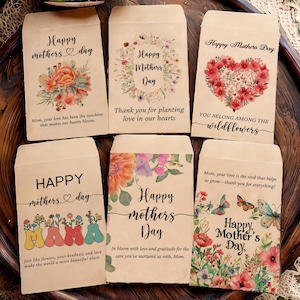 Personalized Happy Mother&#39;s Day Seed Packets/Mom&#39;s Garden Seed Packets/Mother&#39;s Day Thank you Gifts/Celebrate Mother&#39;s Day Gifts Favor