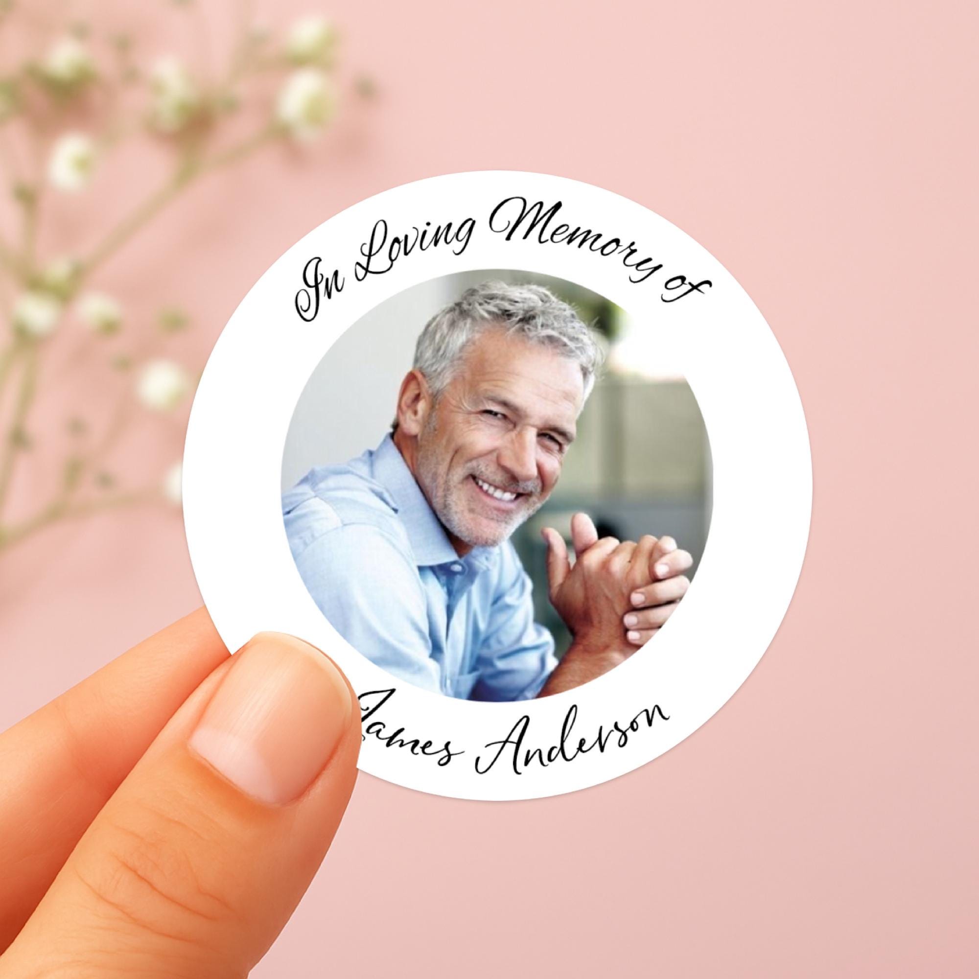 Personalized Memorial Photo Stickers, Celebration of Life Favor Labels ...