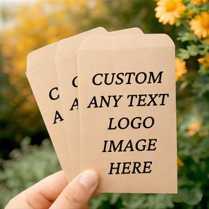 Personalized Business Logo Seed Packets/Wedding & Event Seed Packets Favor/Branded Marketing Gift/Image Branded Marketing Gift Seed Packets