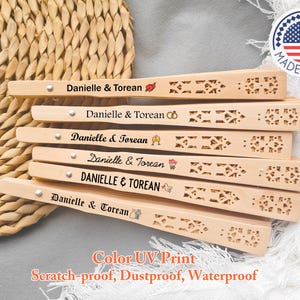 Personalized Wedding Ceremony Fans Party Favor/Tropical Palm Wedding Fans/Bulk Beach Wedding Favors/Folding Hand Fan Wedding Fans for Guests