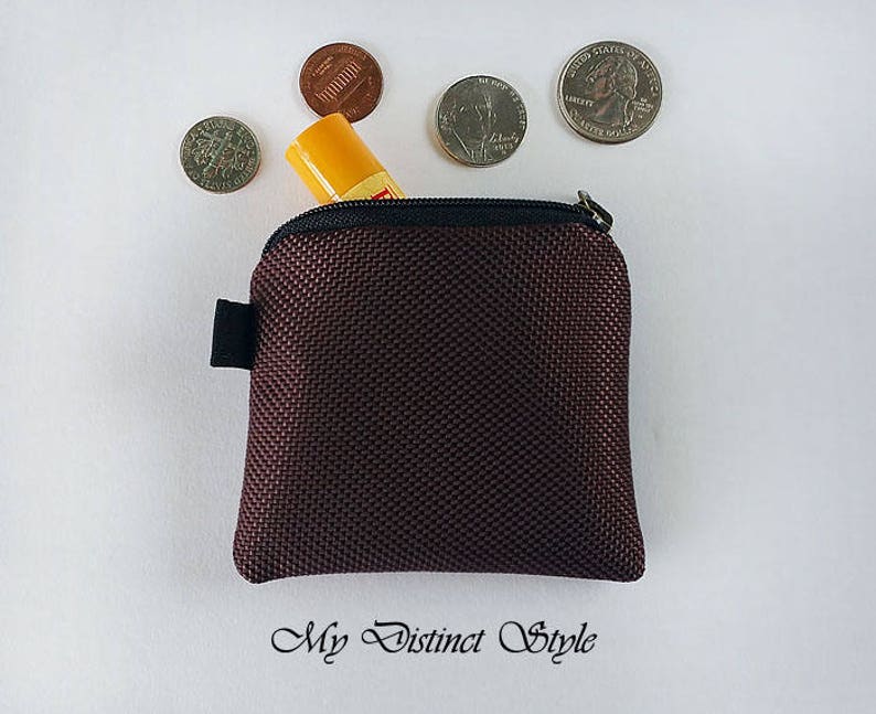 CHOOSE ONE Mini Coin Purse Textured Nylon Coin Purse Fabric Coin Purse Water Resistant Coin Purse