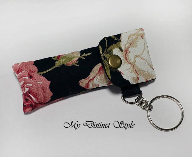Fabric Lip Balm Holder With Keyring Lip Balm Cozy Chapstick Etsy
