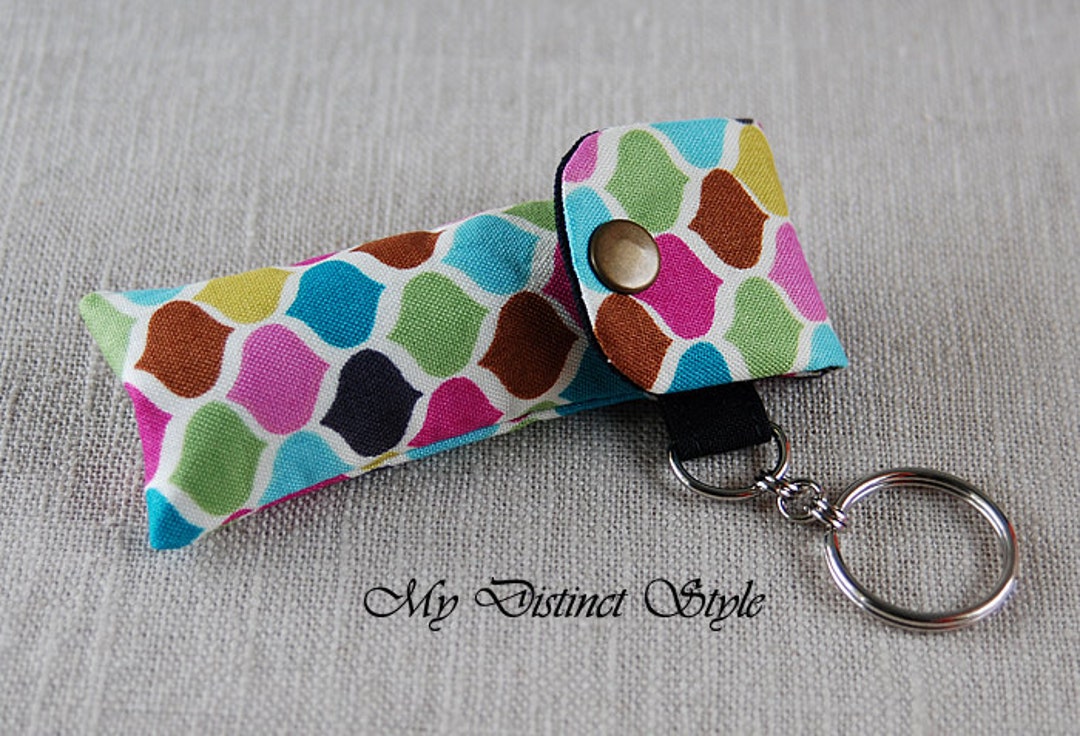 Fabric Lip Balm Holder With Keyring, Lip Balm Cozy, Chapstick Holder Etsy