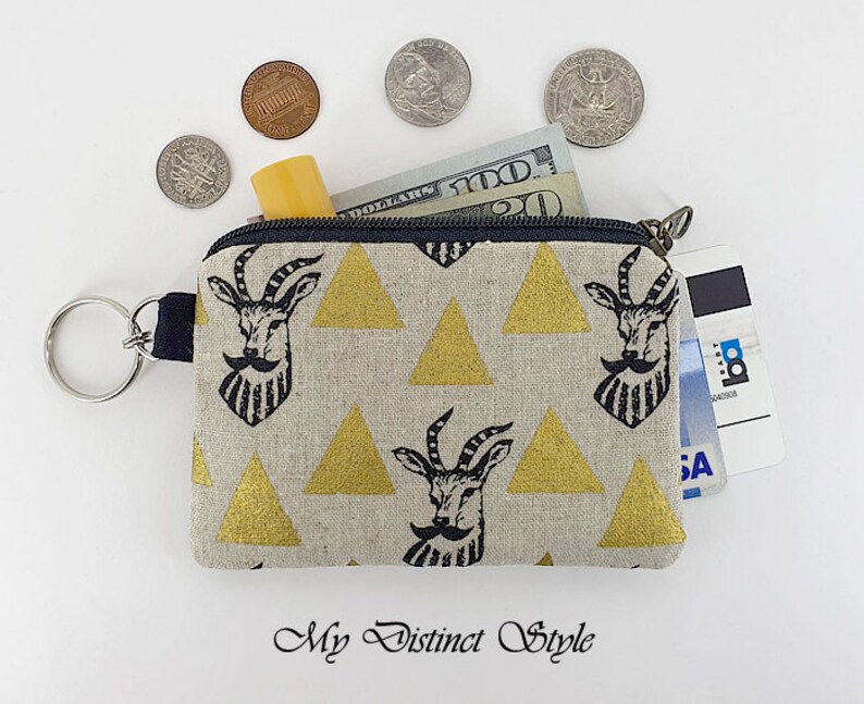 Keychain Wallet Wallet Coin Purse Mini Coin Purse Card Holder Fabric Coin Purse Key ring pouch Minimalist Wallet