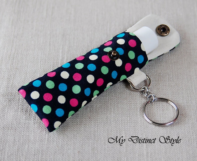 Fabric Lip Balm Holder With Keyring Lip Balm Cozy Chapstick Etsy