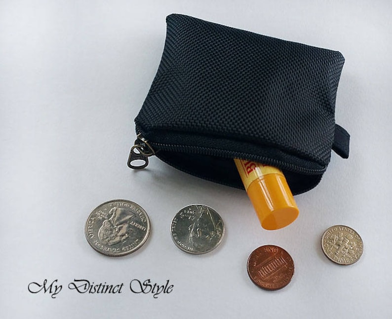 CHOOSE ONE Mini Coin Purse Textured Nylon Coin Purse Fabric Coin Purse Water Resistant Coin Purse