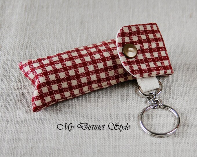 Fabric Lip Balm Holder With Keyring Lip Balm Cozy Chapstick Etsy