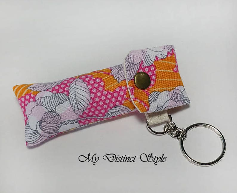 Fabric Lip Balm Holder With Keyring Lip Balm Cozy Chapstick Etsy