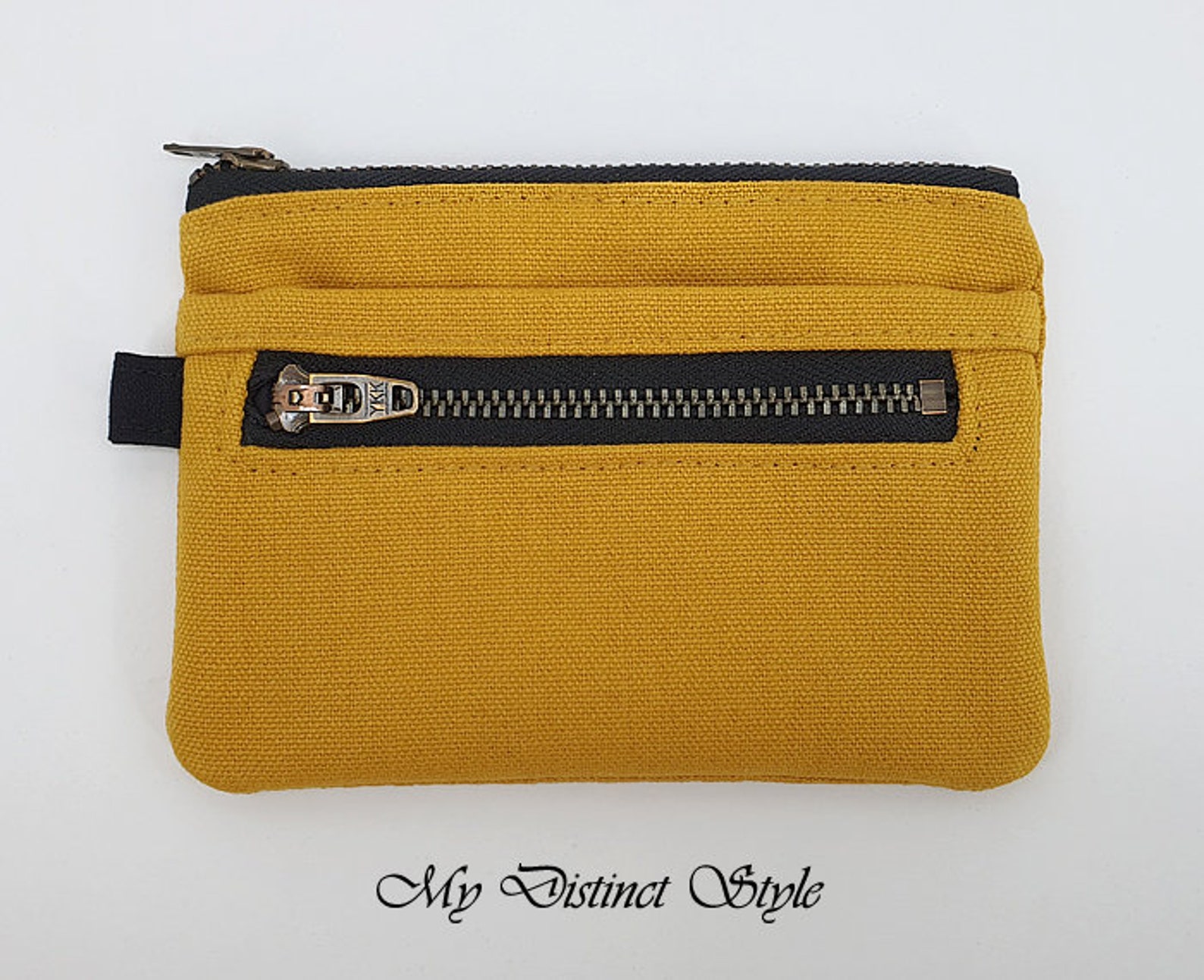 Double Zipper Coin Purse/canvas Coin Purse/men's Wallet Etsy
