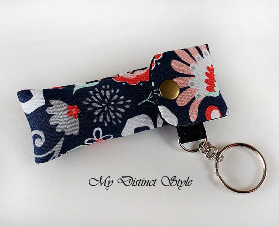 Fabric Lip Balm Holder With Keyring Lip Balm Cozy Chapstick Etsy
