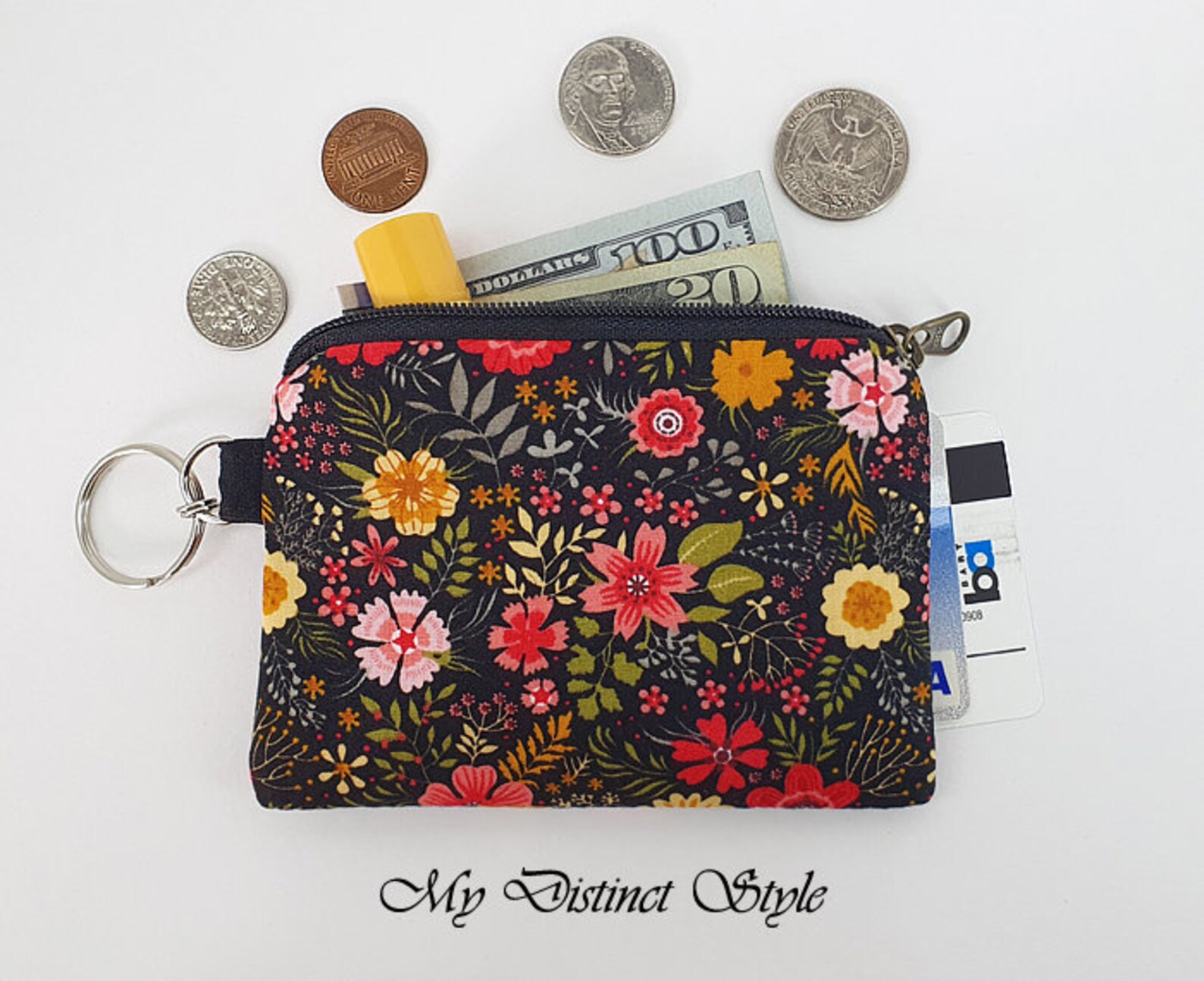 Keychain Wallet / Wallet Coin Purse / Mini Coin Purse / Card Etsy