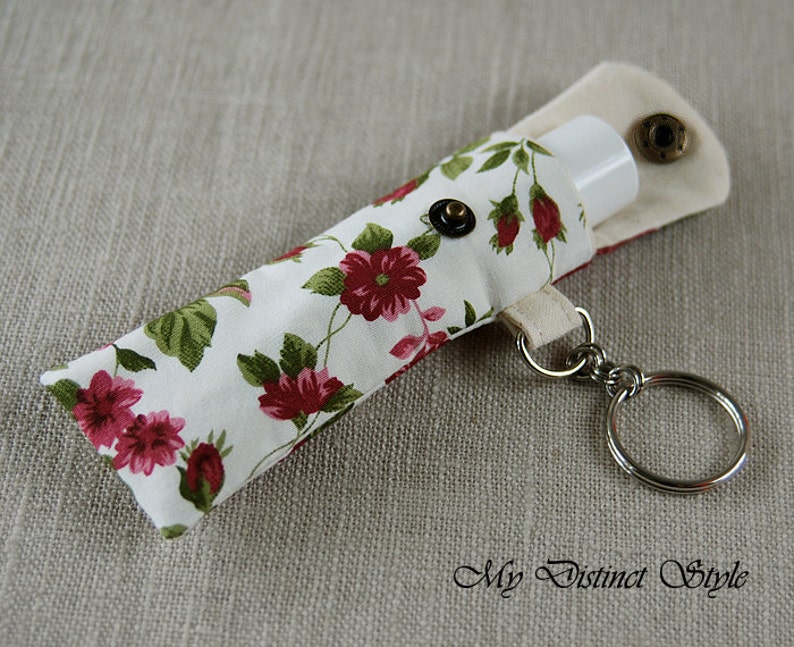 Fabric Lip Balm Holder With Keyring Lip Balm Cozy Chapstick Etsy