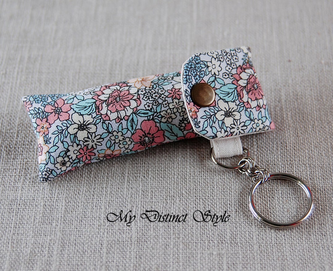 Fabric Lip Balm Holder With Keyring Lip Balm Cozy Chapstick Etsy