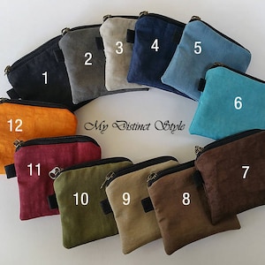 CHOOSE ONE / Mini Coin Purse / Crinkle Nylon Coin Purse / Fabric Coin Purse / Water Resistant Coin Purse image 1