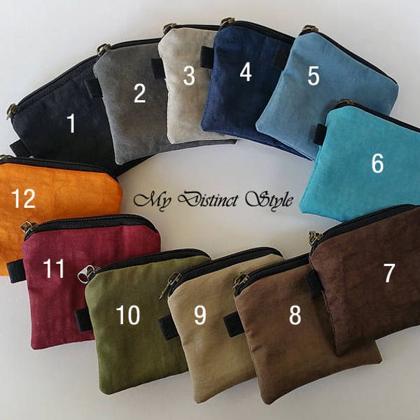 CHOOSE ONE / Mini Coin Purse / Crinkle Nylon Coin Purse / Fabric Coin Purse / Water Resistant Coin Purse