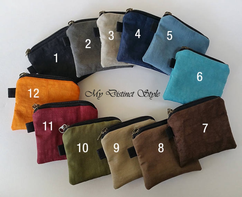 CHOOSE ONE / Mini Coin Purse / Crinkle Nylon Coin Purse / Fabric Coin Purse / Water Resistant Coin Purse image 1