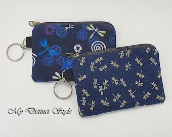 CHOOSE ONE / Keychain Wallet / Wallet Coin Purse / Mini Coin Purse  / Card Holder / Fabric Coin Purse / Key ring pouch / Minimalist Wallet