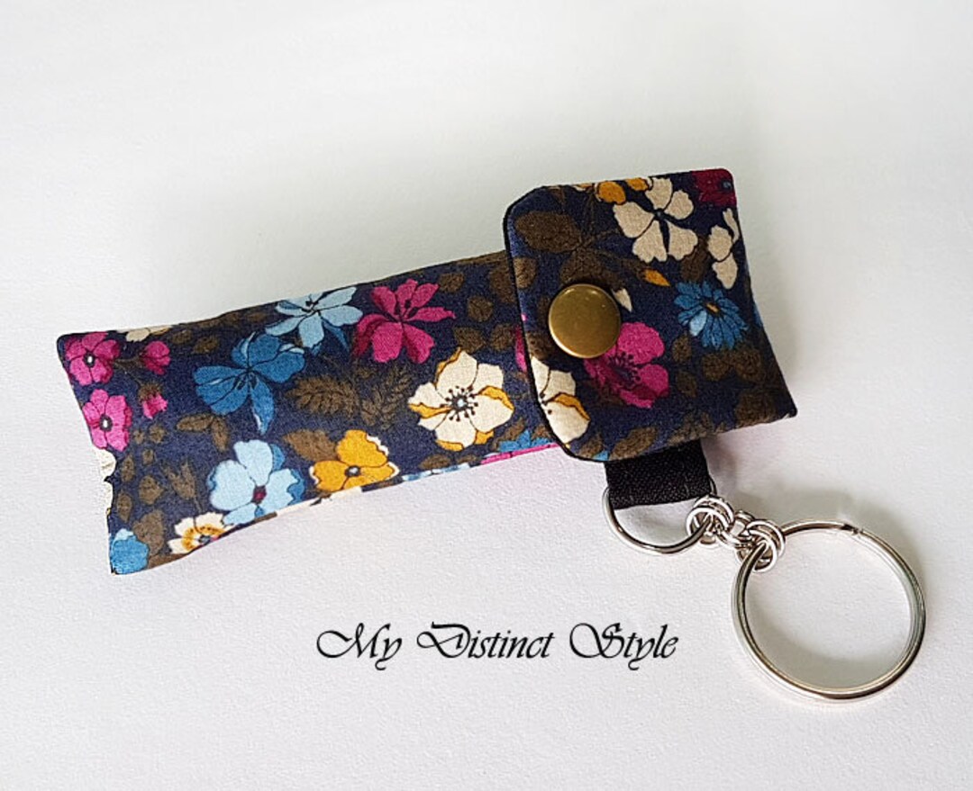 Fabric Lip Balm Holder With Keyring Lip Balm Cozy Chapstick Etsy