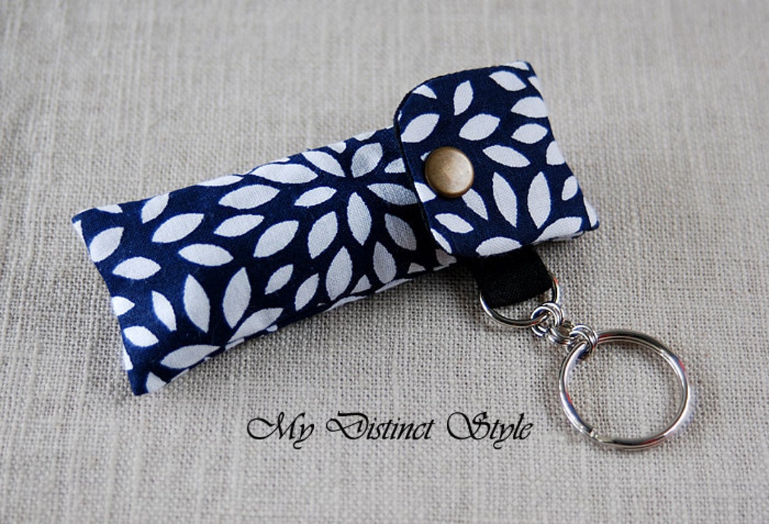 Fabric Lip Balm Holder With Keyring, Lip Balm Cozy, Chapstick Holder Etsy