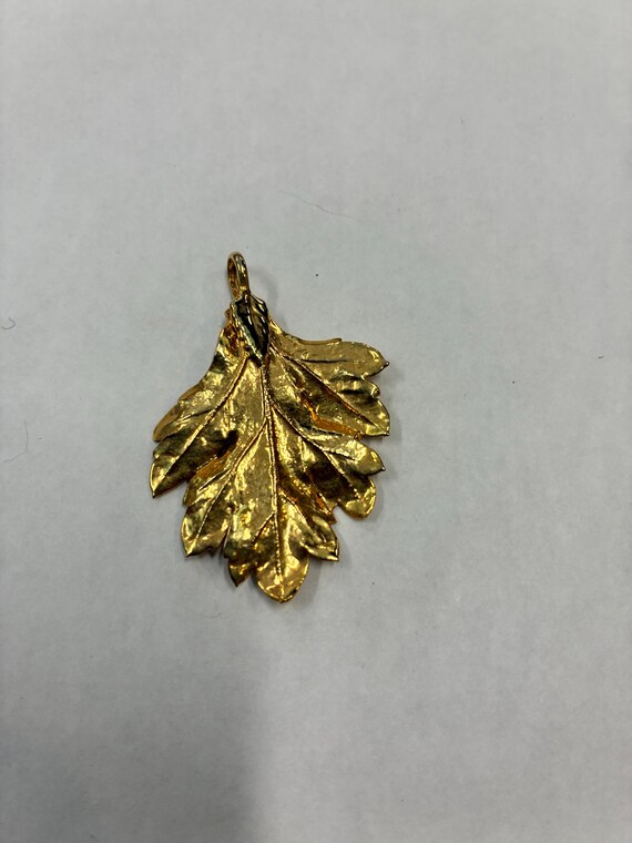 Gold Dipped Maple Leaf Pendant - image 1