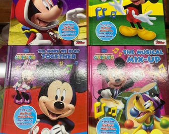 Serie Mikey Mouse Clubhouse Music is Everywhere / Set di libri Disney Junior / I miei primi libri interattivi musicali divertenti