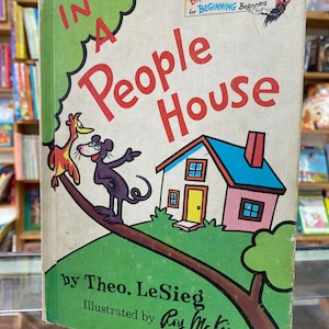 Vintage Dr. Seuss, In A People House, geschrieben von Theo. LeSieg, Illustriert von Roy McKee | Vintage 1970er Jahre Hardcover | Kinder Retro Bücher