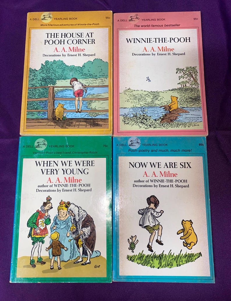 Vintage Winnie the Pooh Book Set | 1970s Dell Paperback Prints ...