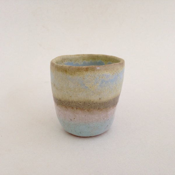 Pastel ocean - hand pinched ceramic Whaley cup