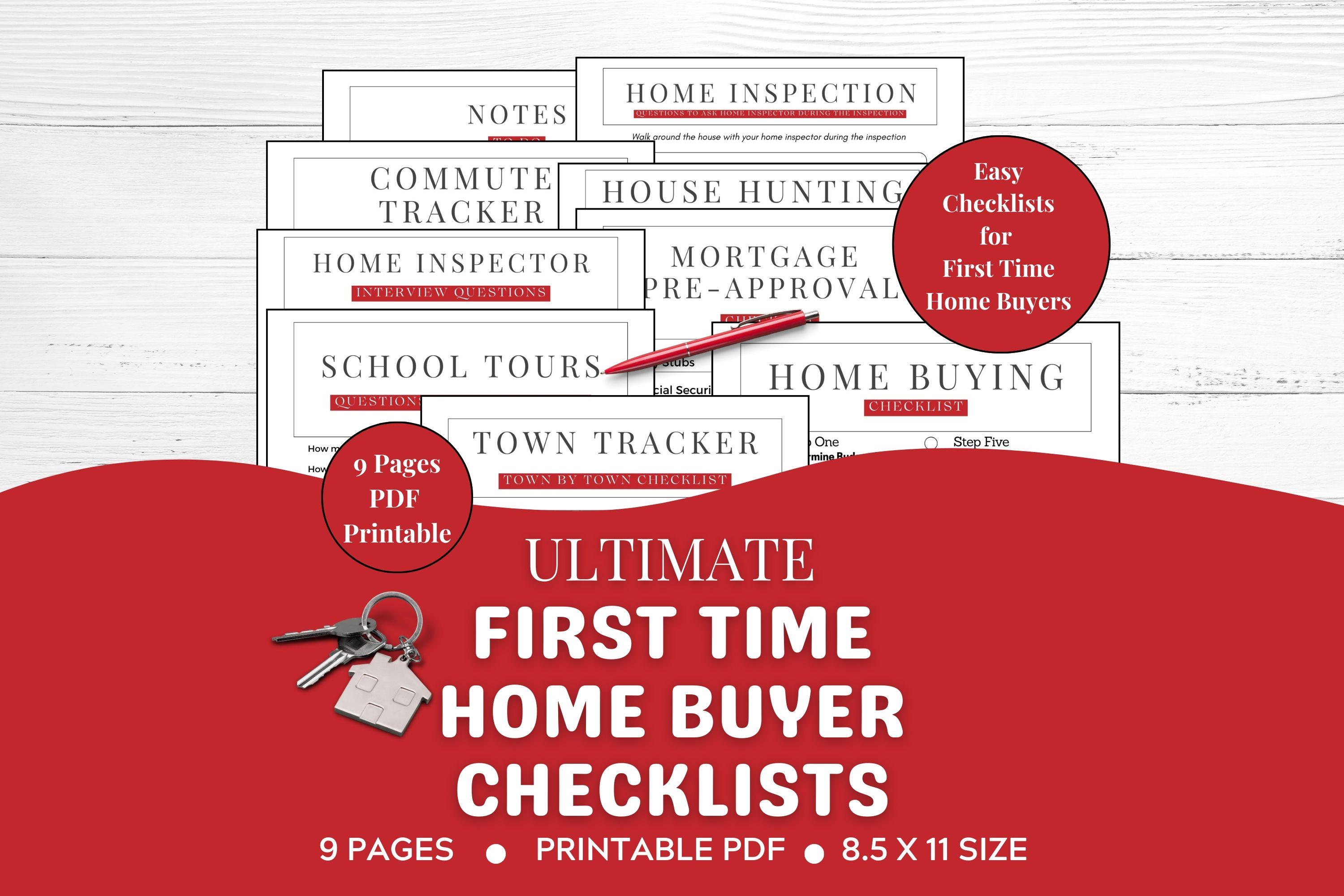 First Time Home Buyer Checklist Printable: House Hunting Checklist ...