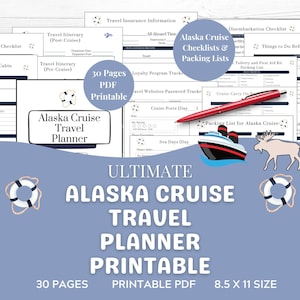 Alaska Cruise Travel Planner, Cruise Packing List, Alaska Cruise Checklists, Alaska Travel Budget Planner