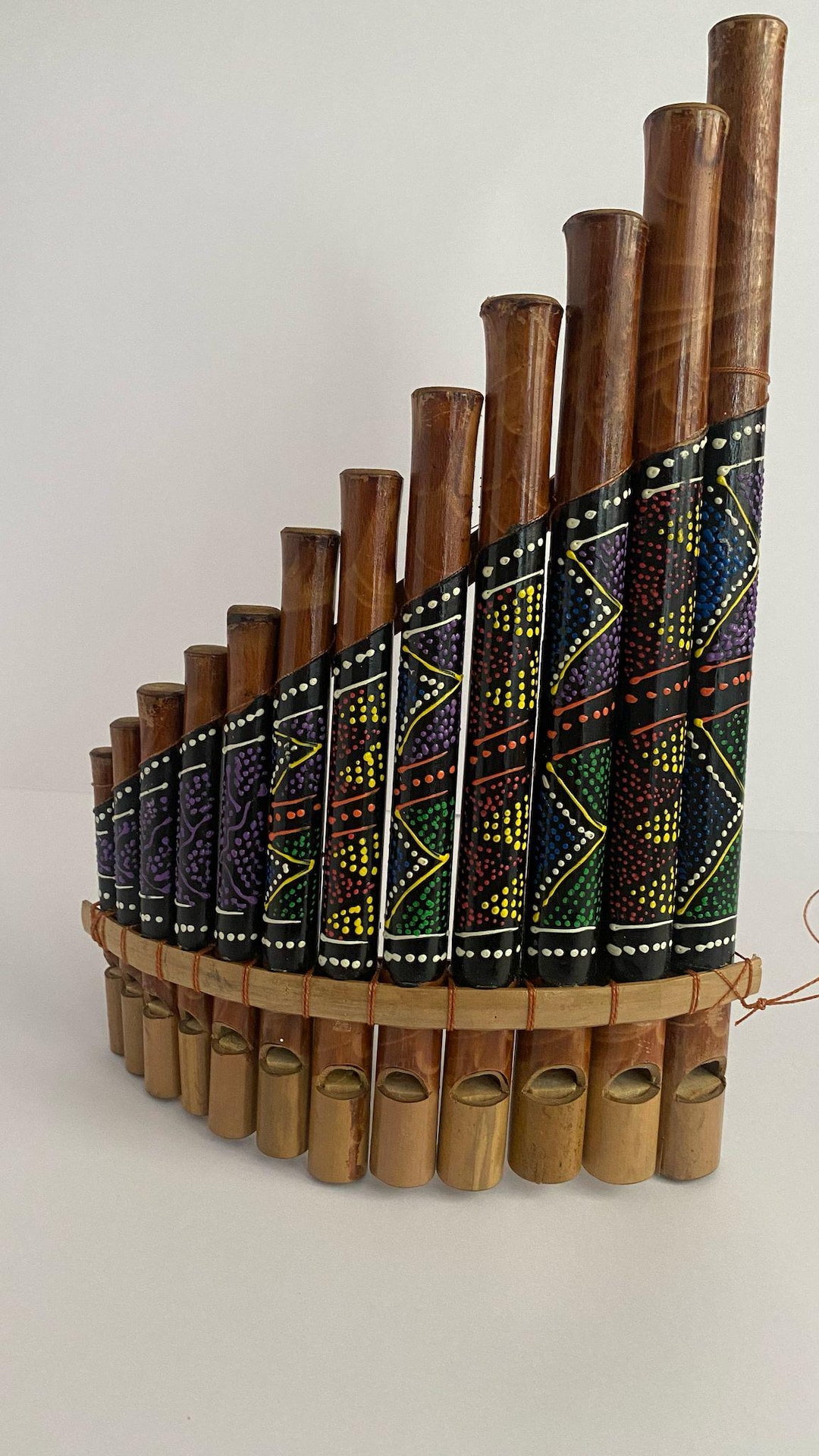 Handmade Vintage Retro Bamboo Pan Flute BAMBOO PANPIPES HARMONICA Pan ...