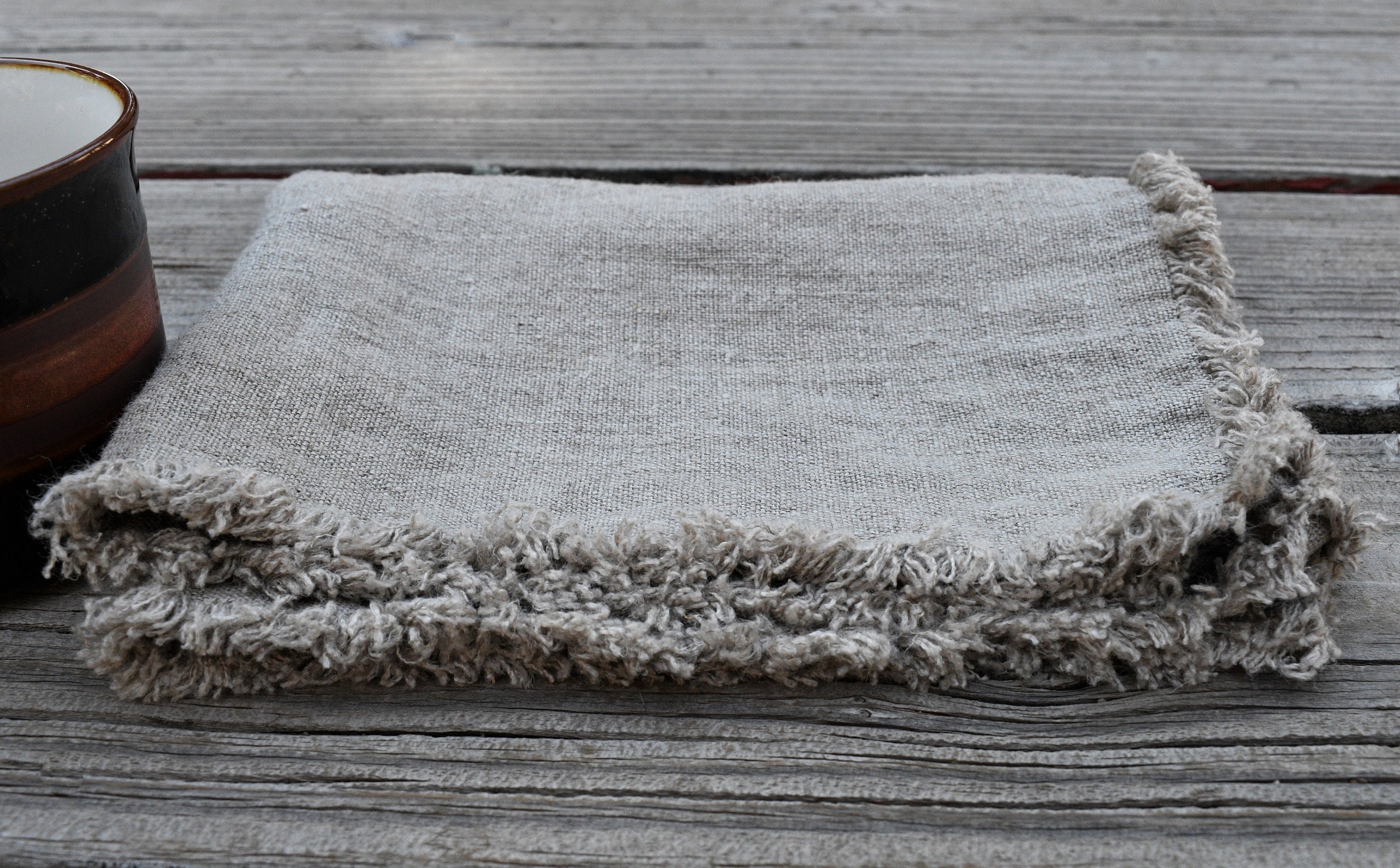 Natural Canvas Linen Placemat Set of 2 Home Gift, Table Mat With ...