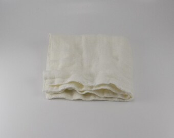White linen exfoliating towel, face cloth, double layer washcloth, beauty scrub, set of 3, 100% Exclusive cottage home gift
