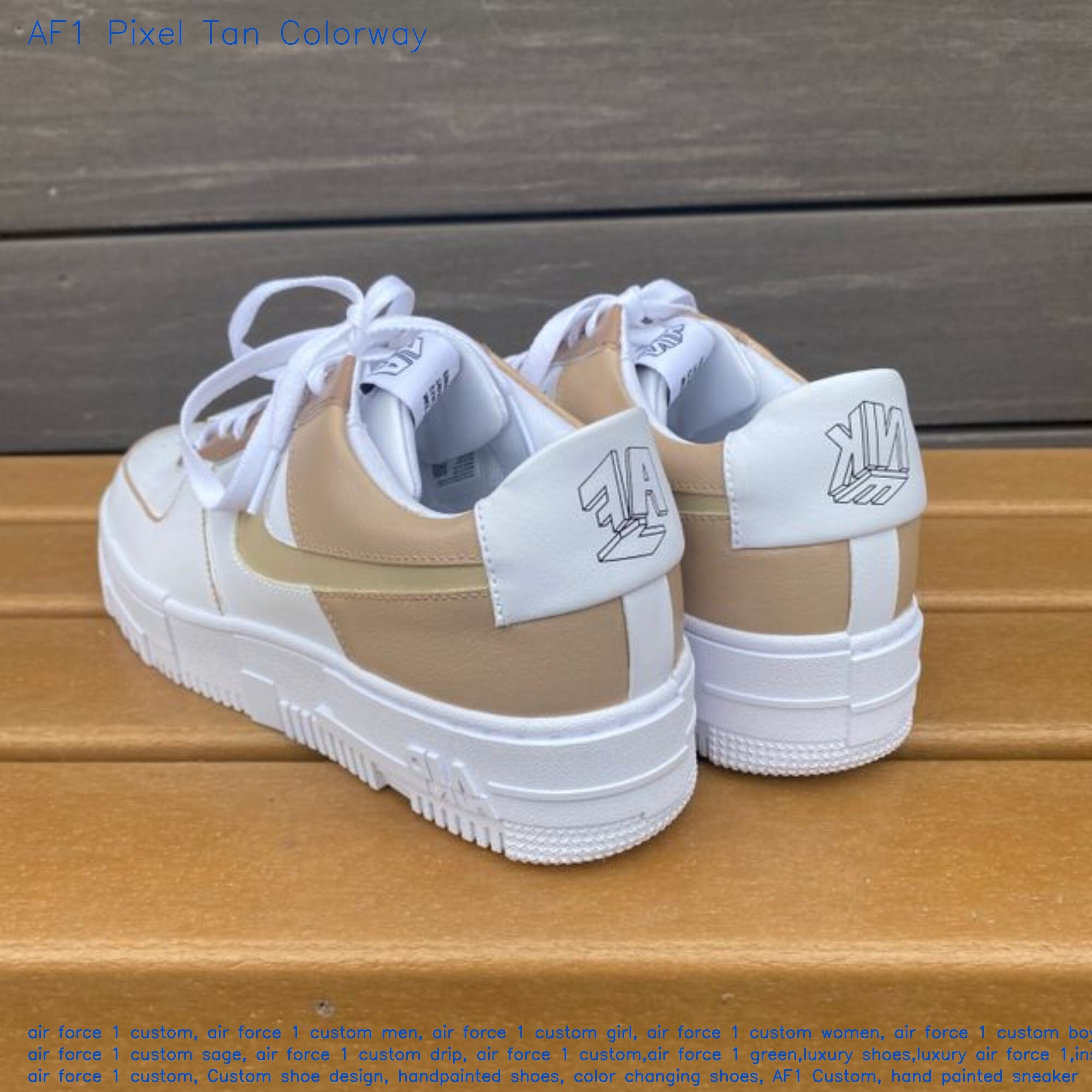 Af1 Pixel Tan Colorway Perfect Gift Christmas Air Force - Etsy