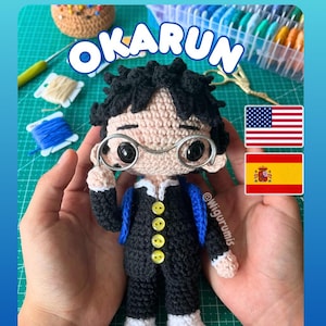 Okarun - Dandadan Crochet PDF Pattern - Amigurumi ENG - ESP