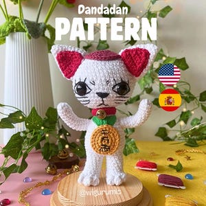 Turbo Grandma (Cat version) - Dandadan Crochet PDF Pattern - Amigurumi ENG - ESP