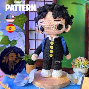 Okarun - Dandadan Crochet Inspired PDF Pattern - Amigurumi ENG - ESP