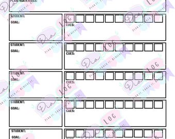 Printable/Digital PDF Speech Therapy Data Collection Sheets