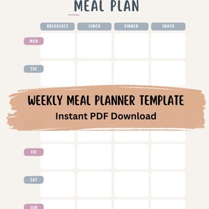 Effortless Meal Planning: Weekly Template for Balanced Meals