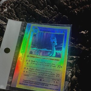 Adesivos de vinil para cartão de crédito de anime Pokémon holográfico Dragonair Skins da Co.Canvas