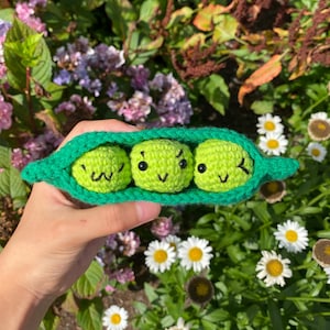 Crochet Peas in a Pod Beginner Friendly Low-Sew Pattern