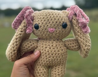 Peluche coniglietto fatto a mano all'uncinetto / animale di pezza amigurumi