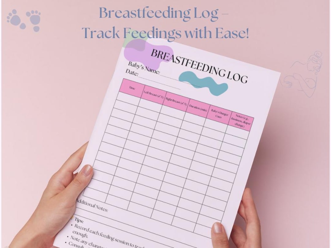 Baby Feeding Tracker | Breastfeeding Log Printable | Newborn Nursing ...