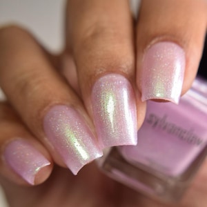 Wingin&#39; It - Nail Polish, Pink Nail Polish with Green Shimmer, Holographic Glitter, Shimmer Nail Polish, Quick Dry, 2-3 coats