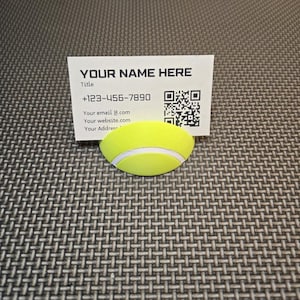 Tennis Ball Business Card Holder, Tennis ball Gift, Desk Accessory, Coach gift,