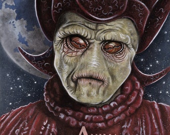 Nute Gunray - Star Wars Traditional Art Watercolor Painting - Photo Print 20x30cm (7.9" x 11.8") - Hand Signed