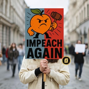 Resist Fascism Protest Poster: Impeach Again Rally Sign (Digital Download)