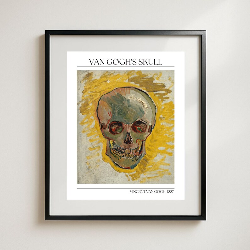 Van Gogh's Skull Art Print, Skeleton Poster, Vintage Van Gogh Giclée ...
