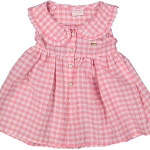Robe fille à carreaux